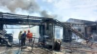 Keadaan Bengkel Pasca Kebakaran. (Foto: tangselpos.id)